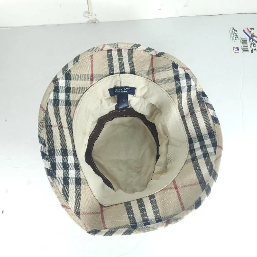 Burberry Women's Vintage Nova Check Medium Cotton Plaid Bucket Hat England